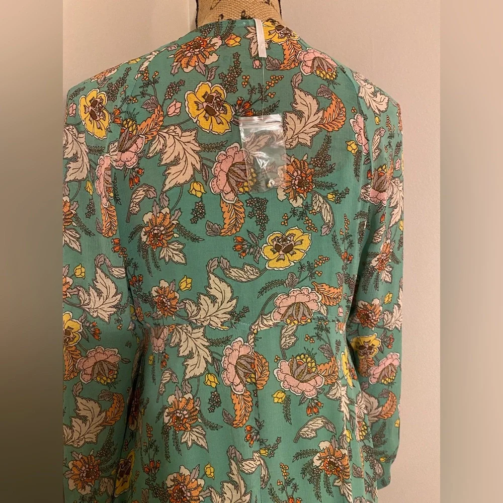 Free People Earthfolk Floral Maxi Dress in Green Combo - Picture 14 of 16